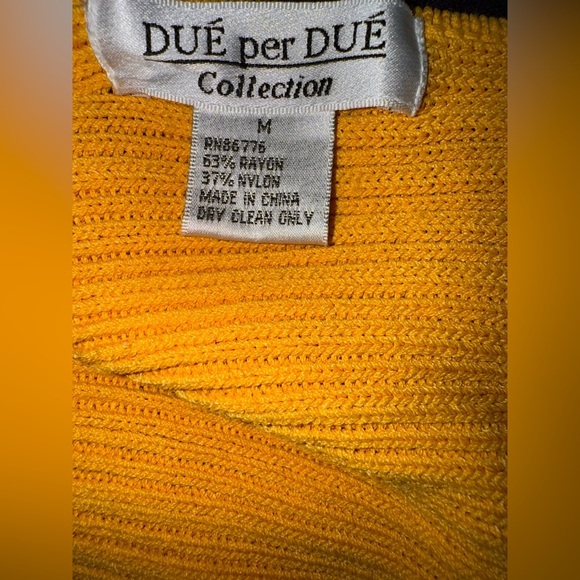 Collection B Yellow Cardigan Sweater with Ribbed Knit - Picture 5 of 5